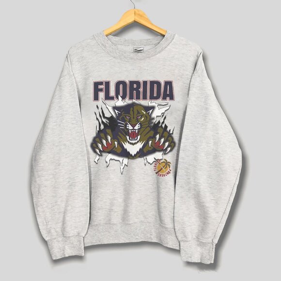 Vintage Florida Panthers Hockey Sweatshirt, Retro NHL Florida Panthers Shirt Tee - Picture 1 of 2
